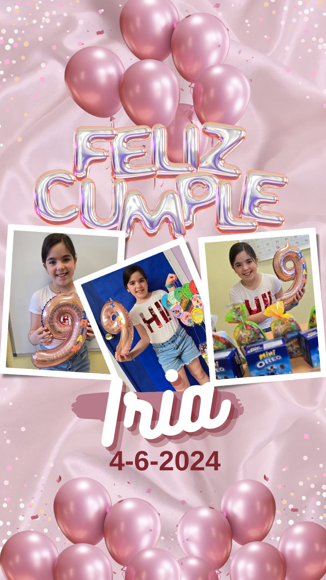 Collage Cumpleaños Iria